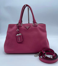 Load image into Gallery viewer, Prada Convertible Medium Open Tote in Pink Vitello Daino Leather