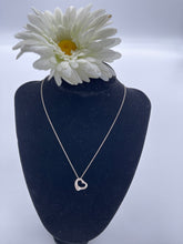 Load image into Gallery viewer, Tiffany & Co. Elsa Peretti Open Heart Pendant Necklace With Pink Sapphire