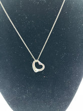 Load image into Gallery viewer, Tiffany & Co. Elsa Peretti Open Heart Pendant Necklace With Pink Sapphire