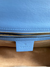 Load image into Gallery viewer, Gucci Blue Leather Floral Print Sylvie Small Shoulder Bag