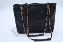 Load image into Gallery viewer, Chanel Black Lambskin Tote Shoulder Bag Vintage