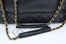 Load image into Gallery viewer, Chanel Black Lambskin Tote Shoulder Bag Vintage
