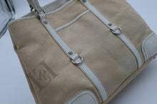 Load image into Gallery viewer, Prada Woven Canvas Leather Tote Bag