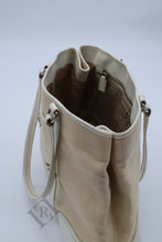 Load image into Gallery viewer, Prada Woven Canvas Leather Tote Bag