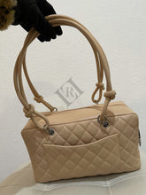 Load image into Gallery viewer, Chanel Cambon Bowler Quilted Leather Satchel Small Tote Bag