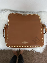 Load image into Gallery viewer, Valentino Brown Leather Rockstud Pocket Flap Shoulder/Crossbody Bag