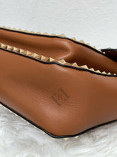 Load image into Gallery viewer, Valentino Brown Leather Rockstud Pocket Flap Shoulder/Crossbody Bag