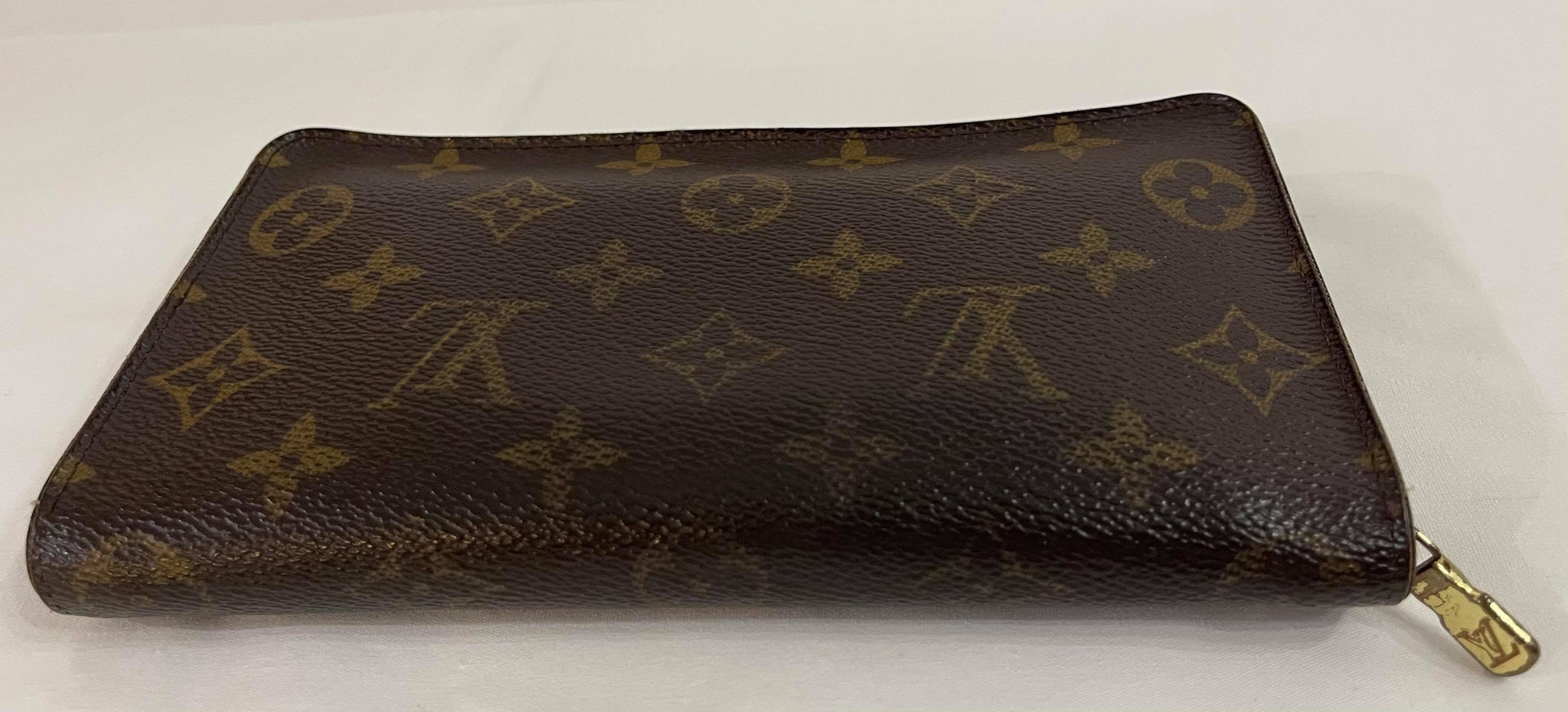 Louis Vuitton Vintage Monogram Zip Around Wallet Brown
