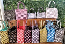 Load image into Gallery viewer, Bayong, woven plastics handbag in checkered colors design, contact us to order
