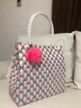 Load image into Gallery viewer, Bayong, woven plastics handbag in checkered colors design, contact us to order
