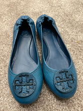 Load image into Gallery viewer, Tory Burch Reva-Tumbled Leather Ballet Flats
