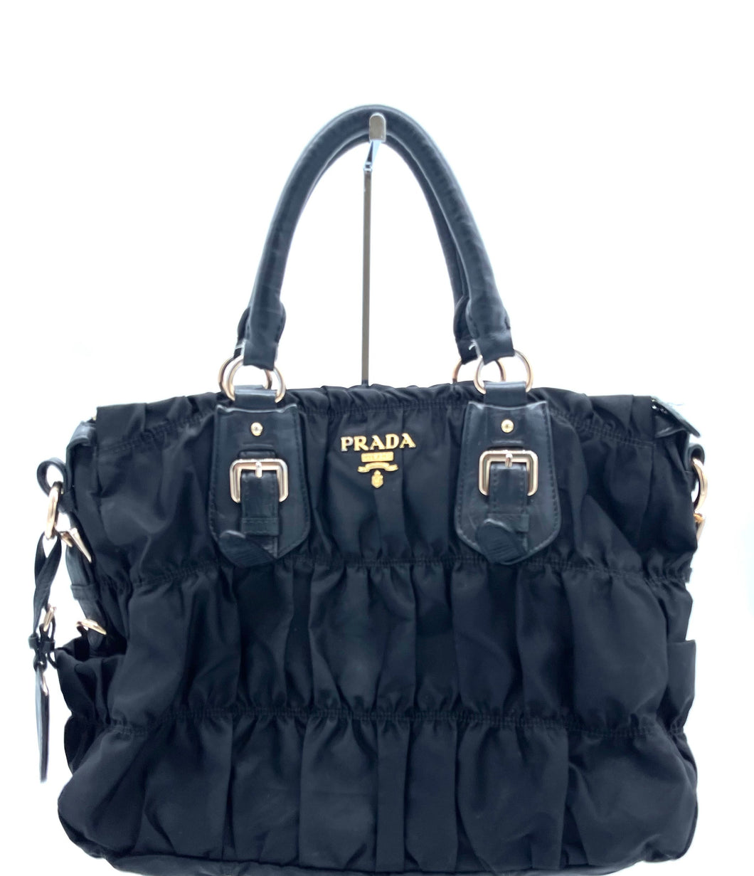 Prada Tessuto Nylon Gaufre Tote Nero Black