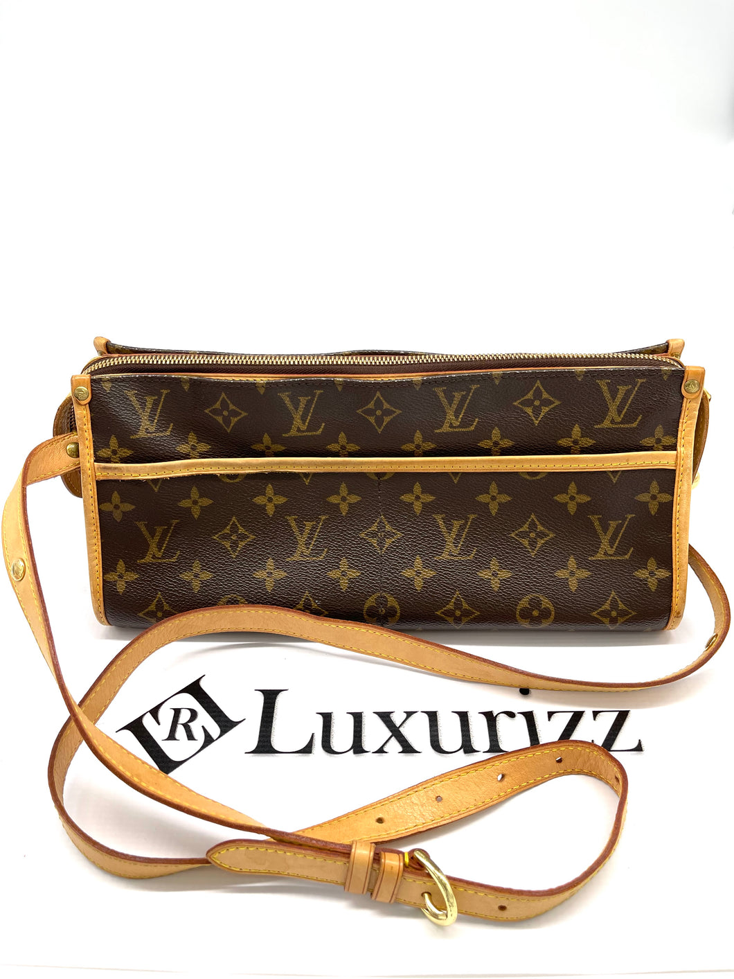 Louis Vuitton Popincourt Long Crossbody Monogram Shoulder Bag Leather Brown  LV
