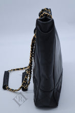 Load image into Gallery viewer, Chanel Black Lambskin Tote Shoulder Bag Vintage
