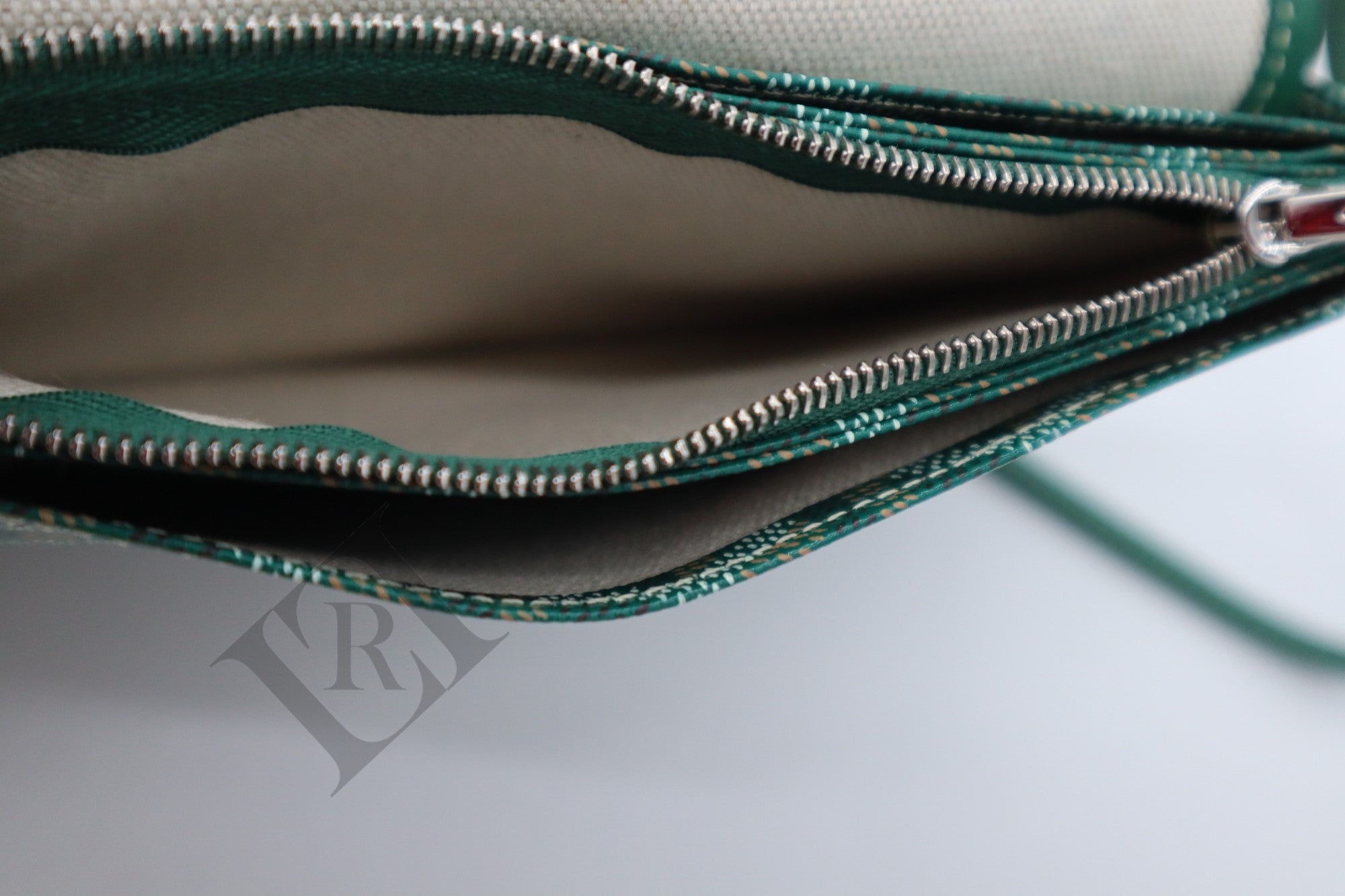 GOYARD Plumet Crossbody Pouch Pochette Bag Green Shoulder Purse Wallet New  proof