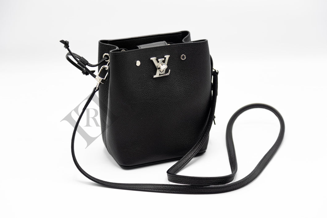 Brand NEW Louis Vuitton Nano Lockme Bucket Bag women's Calf Leather